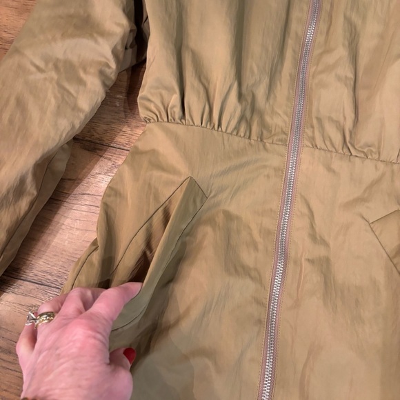 NWOT Zara Mini SHORT BOMBER DRESS,  in Olive/Tan, Small, Jacket, - Picture 5 of 15